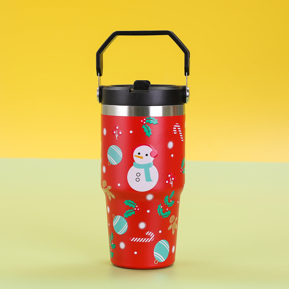 304 stainless steel Christmas pattern thermos mug